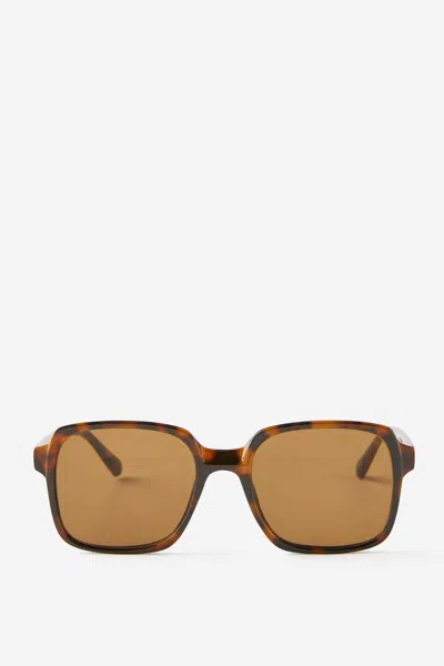 Cotton On Georgia Oversized Square Sunglasses In Brown