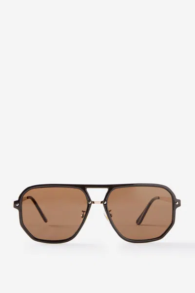 Cotton On Mikayla Aviator Sunglasses In Black