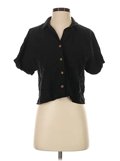 Pre-owned Cotton On Short Sleeve Blouse In Black