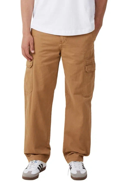 Cotton On Tactical Cargo Pants In Retro Tobacco Herringbone