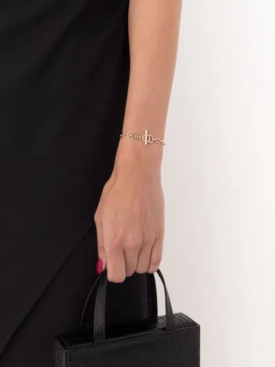 Courbet 18kt Recycled Rose Gold Celeste Laboratory-grown Diamond Pavé Set Clasp Chain Bracelet In Pink