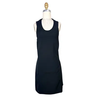 Pre-owned Courrèges Courr�ges Black Oblique Hooded Open-back Mini Dress, French Size 36