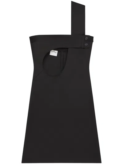 Courrèges Cut-out Mini Dress In Black
