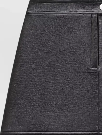 Courrèges Vinyl Mini Skirt In Gray