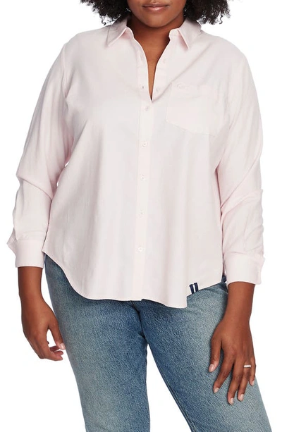 Court & Rowe Embroidered Shirt In Chambray Pink