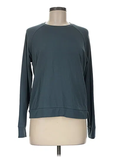 Pre-owned Cozy Earth Long Sleeve T-shirt In Teal
