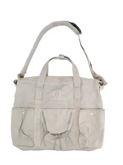 C.p. Company Borsa Tote In Twill In Beige