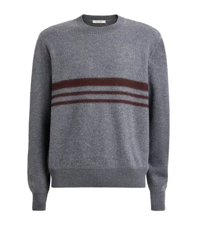 Craig Green Wool Felt Stripe Sweater In Gray
