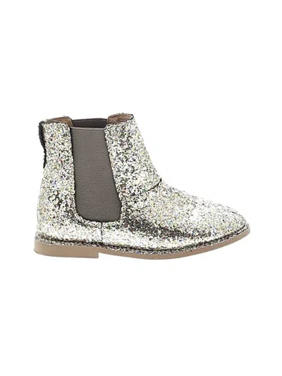 Pre-owned Crewcuts Kids' Ankle Boots In Silver