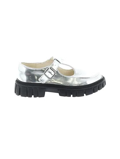 Pre-owned Crewcuts Kids' Flats In Silver