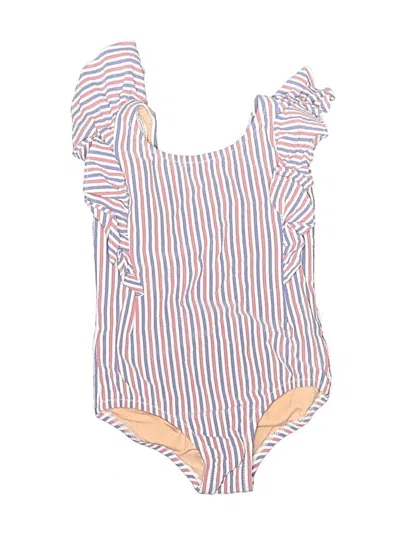 Pre-owned Crewcuts Kids' One Piece Swimsuit In Ivory