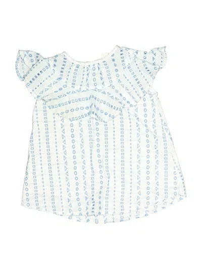 Pre-owned Crewcuts Kids' Short Sleeve Blouse In Blue