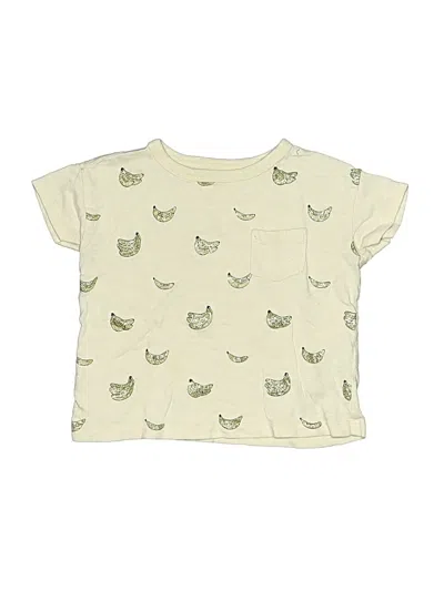 Pre-owned Crewcuts Kids' Short Sleeve T-shirt In Ivory
