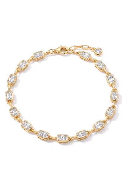 Crislu Radiant Cubic Zirconia Cable Chain Bracelet In Multi