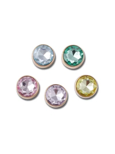 Crocs 5-piece "gold And Gem" Set In Multicolor