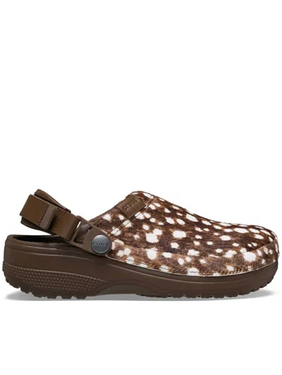Crocs Classic Crafted Pony Hair Clog In Brown