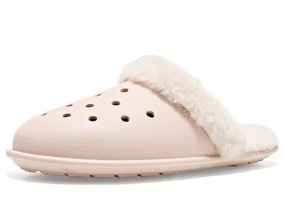 Crocs Classic Fuzz Scuff Slippers Quartz: Men's 5 - Women's 7 Medium In Pink