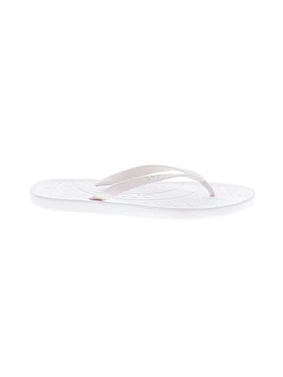 Pre-owned Crocs Flip Flops In White