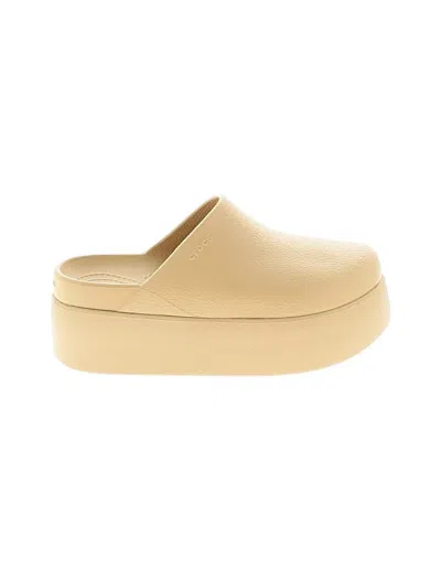 Pre-owned Crocs Mule/clog In Tan