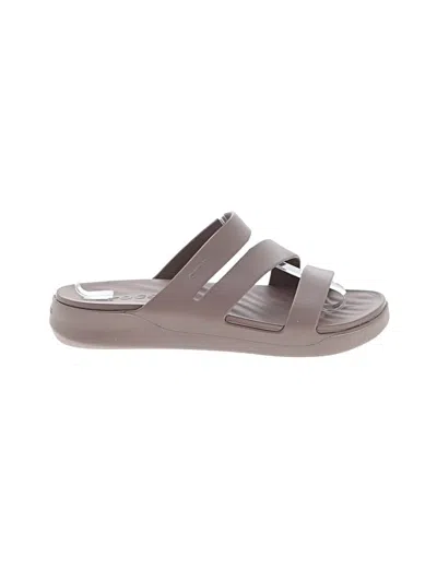 Pre-owned Crocs Sandals In Gray