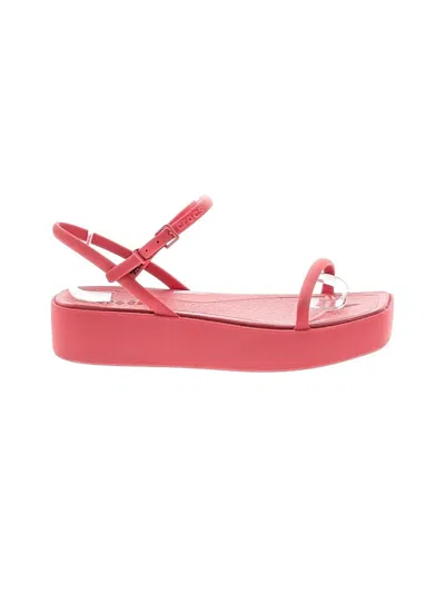 Pre-owned Crocs Sandals In Red