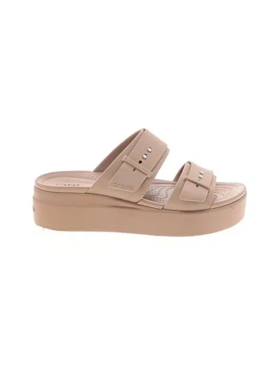 Pre-owned Crocs Sandals In Tan