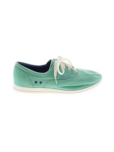 Pre-owned Crocs Sneakers In Green