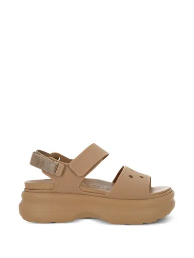 Crocs Soho Y-strap Platform Sandals In Transparent