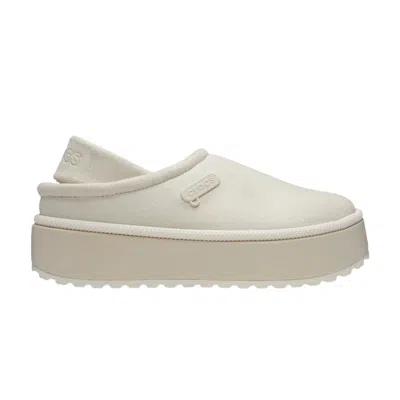 Pre-owned Crocs Wmns Unfurgettable Platform Clog 'bone' | Cream | Women's Size 5