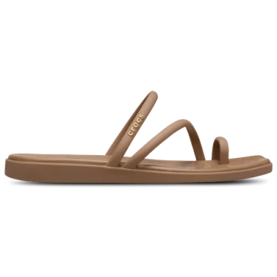 Crocs Womens  Miami Toe Loop Sandals In Milk Chocolate