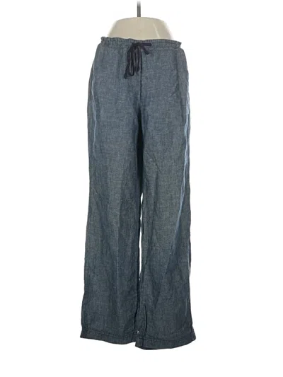 Pre-owned Croft & Barrow Linen Pants In Blue