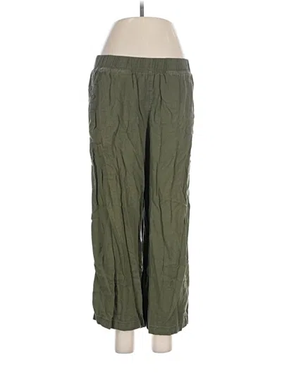 Pre-owned Croft & Barrow Linen Pants In Green