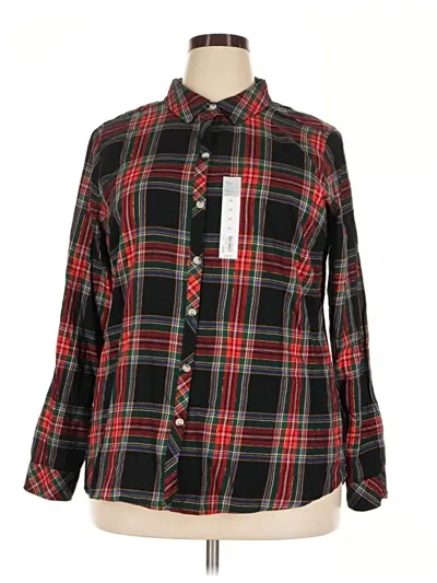 Croft & Barrow Long Sleeve Button Down Shirt In Black