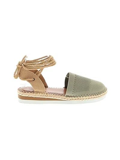 Pre-owned Crown Vintage Flats In Green