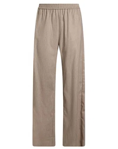 Cruna Woman Pants Taupe Size 10 Viscose, Polyester, Virgin Wool, Elastane In Gray
