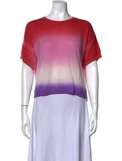 Pre-owned Crush Cashmere Tie-dye Print Top In Multicolor