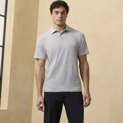 Csg Mens  Club Polo In Heather Gray