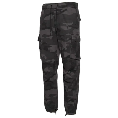 Csg Mens  Essential Cargo Pants In Black Camo/grey