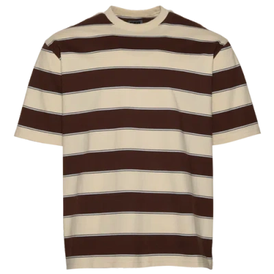 Csg Mens  Hometown Stripe T-shirt In Brown/beige