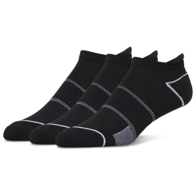 Csg Mens  Run Tab No Show Tech Socks 3 Pack In Black