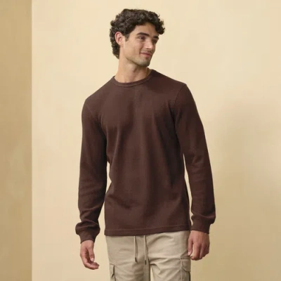 Csg Mens  Thermal Long Sleeve T-shirt In Chestnut/chestnut
