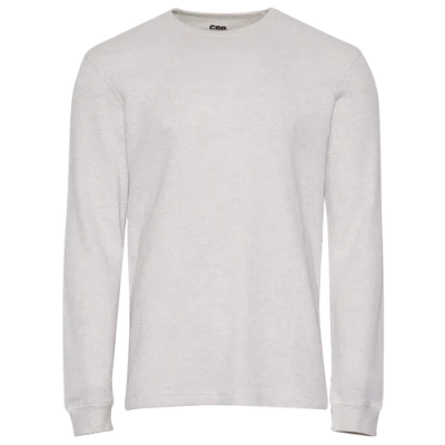 Csg Mens  Thermal Long Sleeve T-shirt In Oatmeal Heather/oatmeal Heather