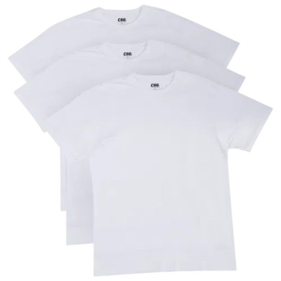 Csg Mens  Three Pack T-shirt In White/white
