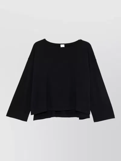 Ct Plage Cashmere Boat Neck Long Sleeve Sweatshirt In Yellow