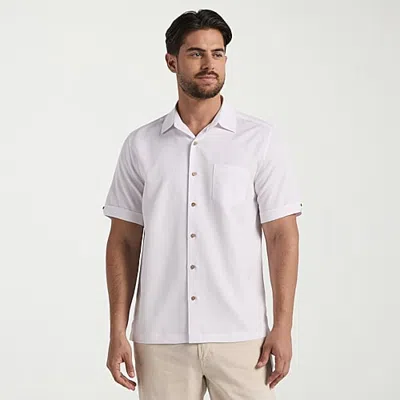 Cubavera Mens Short Sleeve Regular Fit Button-down Shirt In Brown