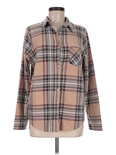 Pre-owned Cuddl Duds Cardigan Sweater In Tan