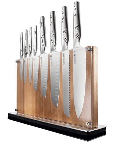 Cuisine::pro Id3 Ryu 9pc Knife Block Set In Brown
