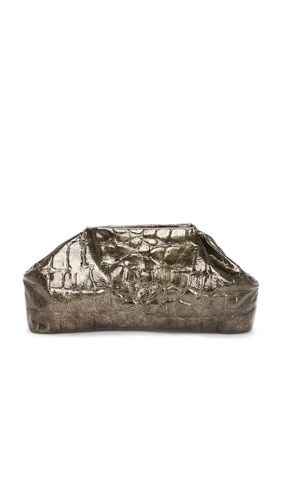 Cultnaked Babylon Leather Clutch In Green Croc