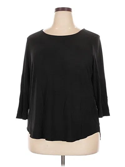 Pre-owned Cupio 3/4 Sleeve Top Black Boatneck Tops
