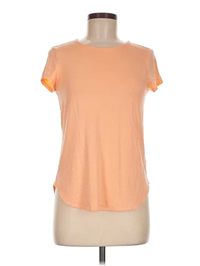 Pre-owned Cupio Short Sleeve Top Orange Crew Neck Tops